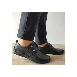 Pantofi Perforati Barbati 64000A 01-N Negri - Negru imagine