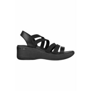 Skechers sandale femei, culoarea negru, cu platforma imagine
