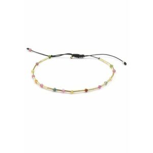 Bratara reglabila - din aur filat de 14k/20 si turmaline multicolore fatetate imagine