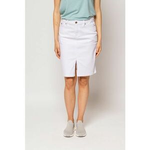 Fusta midi din denim cu slit frontal imagine