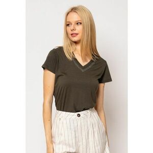 Tricou cu decolteu in V si strasuri Milgarita imagine