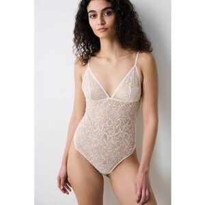 Body cu dantela cu model floral imagine