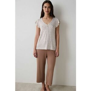 Pijama relaxed fit cu animal print imagine