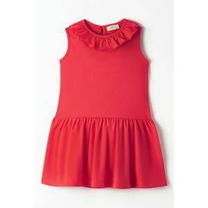 Rochie din bumbac cu guler cu volan imagine