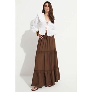 Fusta maxi evazata imagine