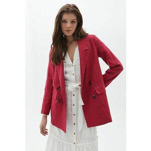 Sacou lejer din in si bumbac cu nasturi imagine