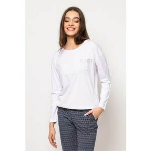 Bluza din amestec de modal cu strasuri Cantara imagine