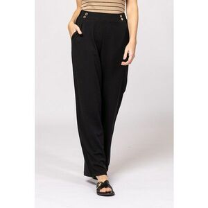 Pantaloni cu croiala ampla si talie inalta imagine