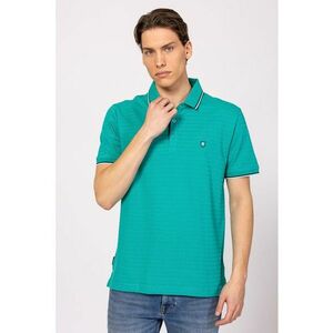 Tricou polo cu segmente contrastante imagine