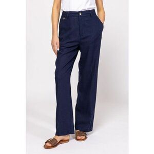 Pantaloni lungi relaxed fit cu talie inalta imagine