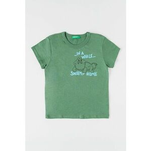 Tricou de bumbac cu imprimeu text imagine