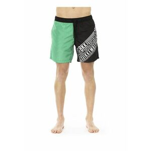 Pantaloni scurti de baie cu model colorblock si imprimeu logo imagine