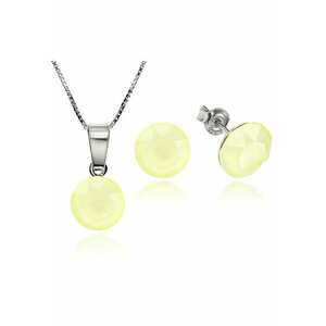 Set Argint 925 placat cu rodiu cu cristale Swarovski® Xirius 8mm + Lant imagine