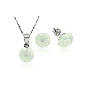 Set Argint 925 placat cu rodiu cu cristale Swarovski® Xirius 8mm + Lant imagine