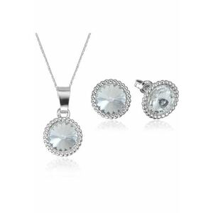 Set Argint 925 placat cu rodiu cu cristale Swarovski® Rivoli Crown 8mm imagine