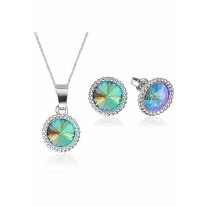 Set Argint 925 placat cu rodiu cu cristale Swarovski® Rivoli Crown 8mm imagine