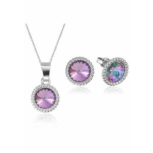 Set Argint 925 placat cu rodiu cu cristale Swarovski® Rivoli Crown 8mm imagine