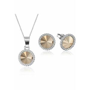 Set Argint 925 placat cu rodiu cu cristale Swarovski® Rivoli Crown 8mm imagine