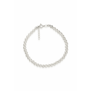 Bratara Pentru Picior/Glezna din Argint 925 cu perle naturale albe 4mmdsazx imagine