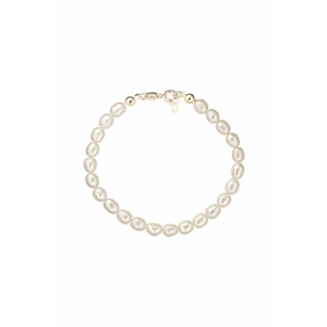 Bratara Aur 585 - 14K cu perle de cultura albe 6 - 5mm - inchizatoare clasica imagine