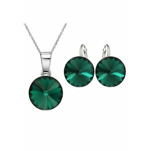 Set Argint 925 placat cu rodiu cu cristale Swarovski® Rivoli 10mm Leverback imagine