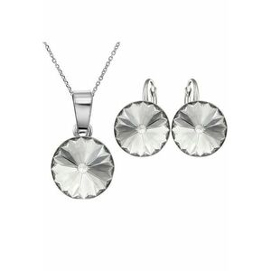 Set Argint 925 placat cu rodiu cu cristale Swarovski® Rivoli 10mm Leverback imagine