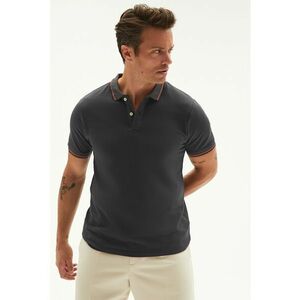 Tricou polo din bumbac cu detalii cu model in dungi imagine