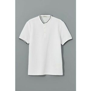 Tricou din amestec de bumbac cu fenta cu nasturi imagine