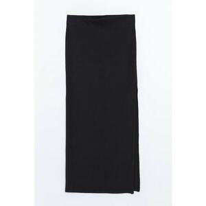 Fusta midi din amestec de modal cu slit lateral imagine