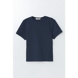 Tricou din amestec de bumbac cu decolteu rotund imagine