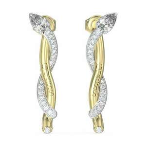 Cercei cu model rasucit si cristale imagine