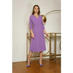 Rochie evazata cu decolteu cache-coeur imagine