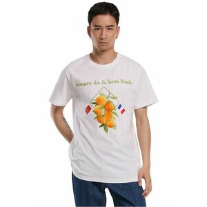 Tricou din bumbac cu imprimeu text si fructe imagine