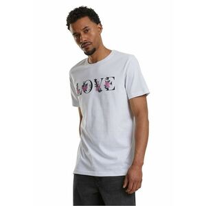 Tricou cu imprimeu floral si text imagine