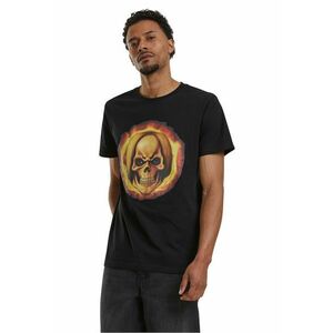 Tricou cu imprimeu grafic si decolteu la baza gatului imagine