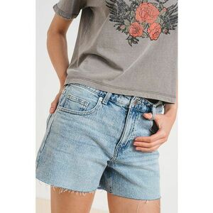 Blugi scurti cu model cu 5 buzunare imagine