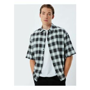 Camasa cu maneci scurte si model in carouri imagine