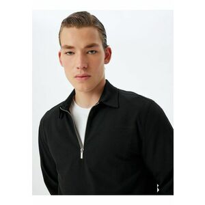 Bluza de trening polo cu fenta cu fermoar imagine