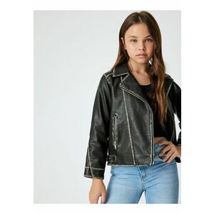 Jacheta biker de piele ecologica imagine