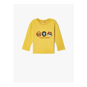 Bluza cu decolteu la baza gatului si imprimeu grafic imagine