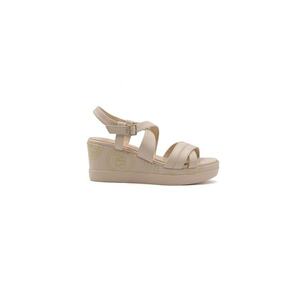 Sandale wedge din piele ecologica imagine