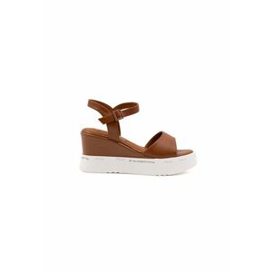 Sandale wedge din piele ecologica cu catarama imagine