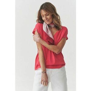 Bluza cu decolteu in V si maneci scurte imagine