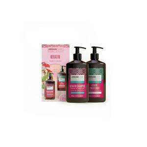 Set Sampon & Balsam cu Cheratina si Ulei de Argan pentru toate tipurile de par - 400 ml x 2 imagine