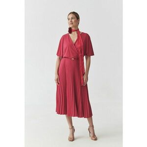 Rochie midi evazata din amestec de modal imagine