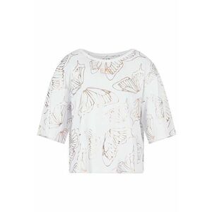 Tricou W Crop Tee Allover Print - 3RTT16-TJDZZ-2100 - Femei - Alb imagine