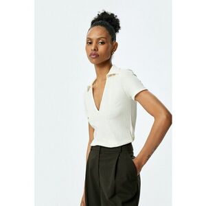 Tricou regular fit cu decolteu in V imagine