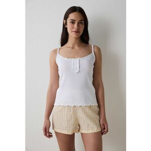 Pijama cu pantaloni scurti in carouri imagine