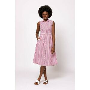 Rochie cu imprimeu - croiala in A si buzunare imagine