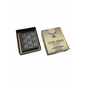 Portofel slim piele barbati - Double Line Wallet - negru imprimeu imagine